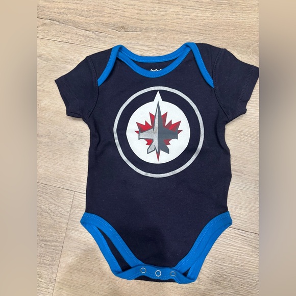 NHL Winnipeg Jets Navy and Blue Bodysuit with Logo - Picture 1 of 2